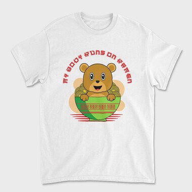 My Body Runs on Ramen, Unisex Men's T-Shirt