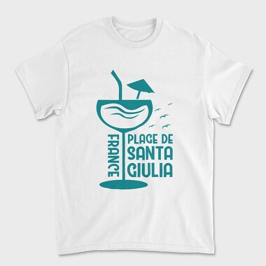 Plage De Santa Giulia, Unisex Men's T-Shirt