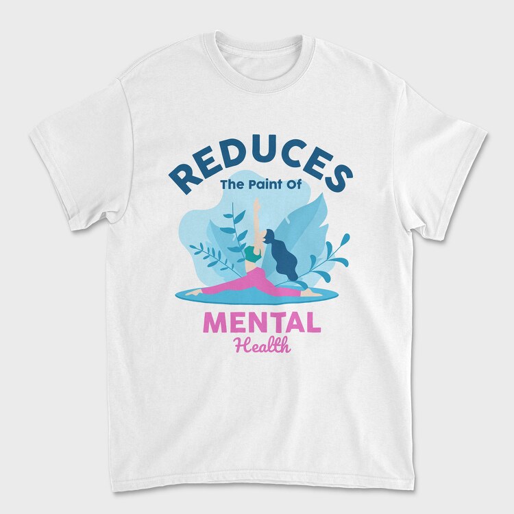 Reduces the Paint of Mental Health, Унисекс Мъжка Тениска