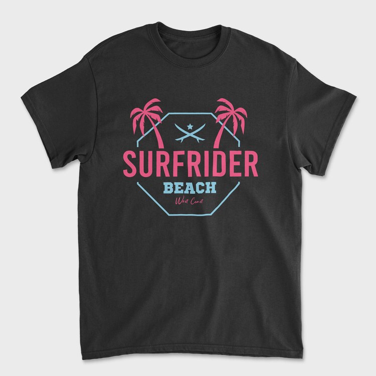 Surfrider Beach, Унисекс Мъжка Тениска
