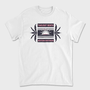 Twilight Beach, Unisex Men's T-Shirt