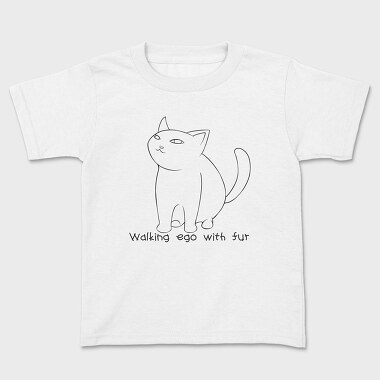 Walking Ego With Fur, Kids' T-Shirt