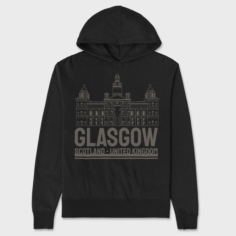 Glasgow, Unisex Men's Hoodie