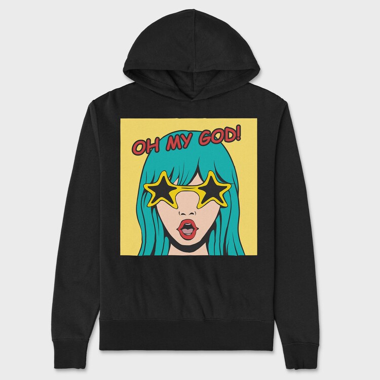Oh My God, Unisex Men's Hoodie