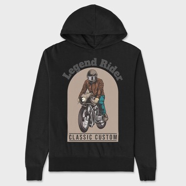 Legend Rider, Unisex Men's Hoodie