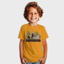 Cowboy on Dinosaur, Unisex Men's T-Shirt