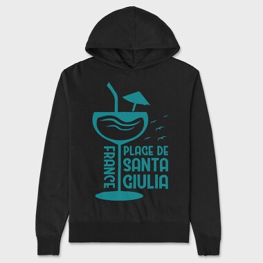 Plage De Santa Giulia, Unisex Men's Hoodie