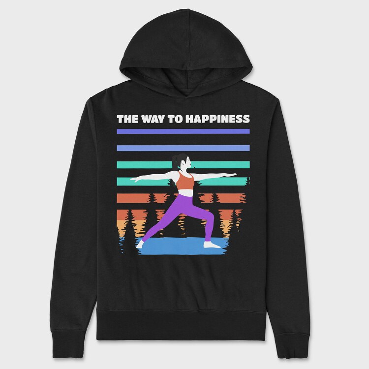 The Way to Happiness, Unisex Men's Hoodie