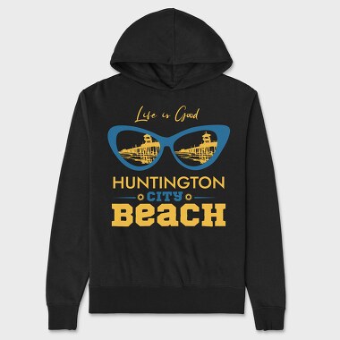 Huntington City Beach, Unisex Men's Hoodie