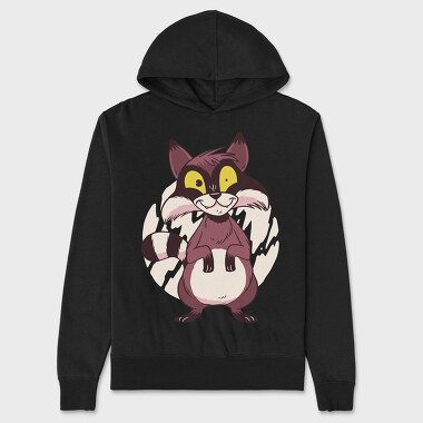Racoon Cartoon, Unisex Men's Hoodie