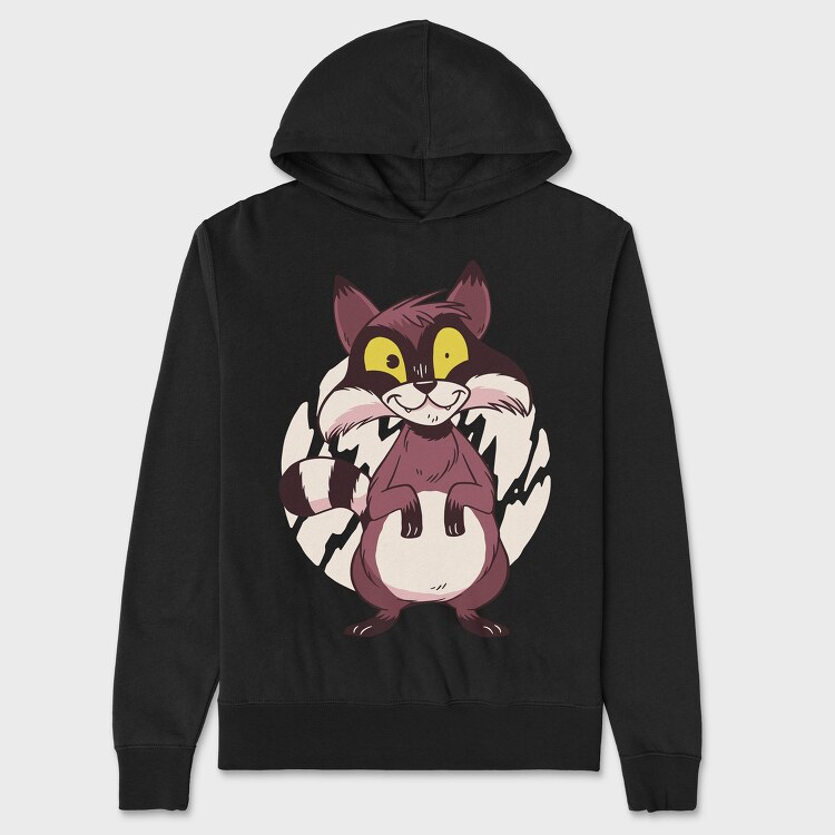 Racoon Cartoon, Unisex Men's Hoodie