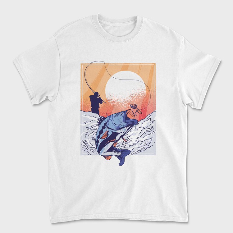 Fisherman Fish, Unisex Men's T-Shirt