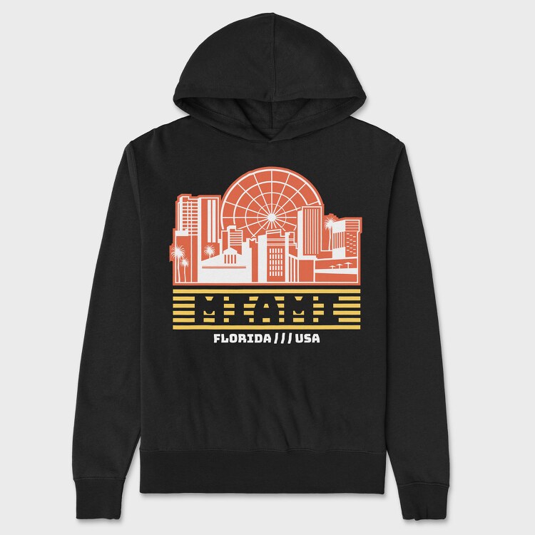 Miami, Unisex Men's Hoodie