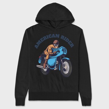 American Rider, Unisex Men's Hoodie