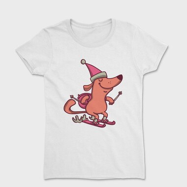 Dog Skiing, Women's T-Shirt