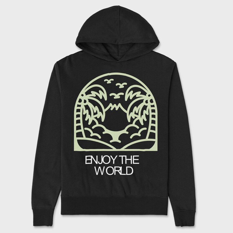 Enjoy the World, Unisex Men's Hoodie