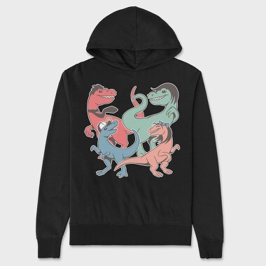 Dinosaurs Family, Unisex Men's Hoodie