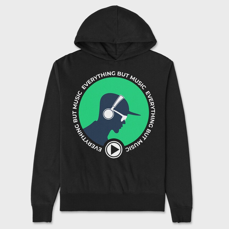 Everything but Music, Unisex Men's Hoodie