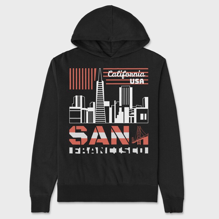 San Francisco, Unisex Men's Hoodie