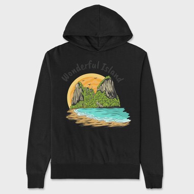 Wonderful Island, Unisex Men's Hoodie