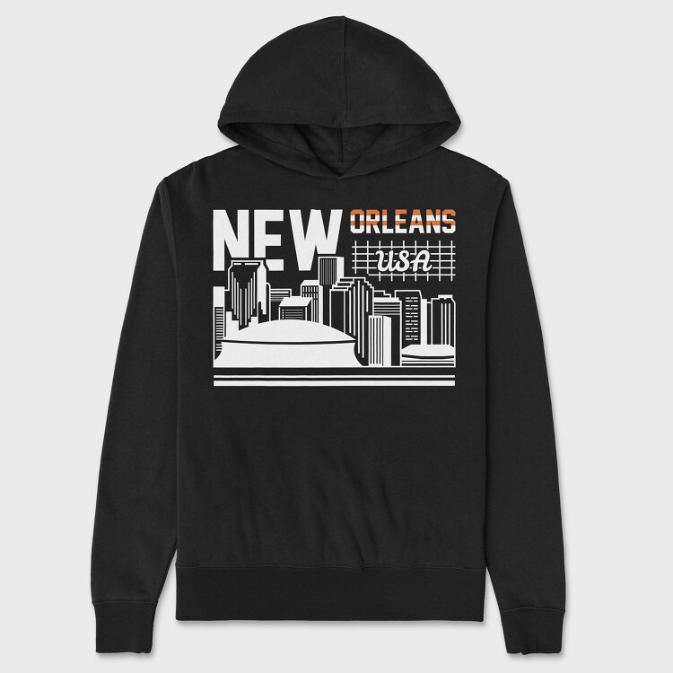 New Orleans, Unisex Men's Hoodie