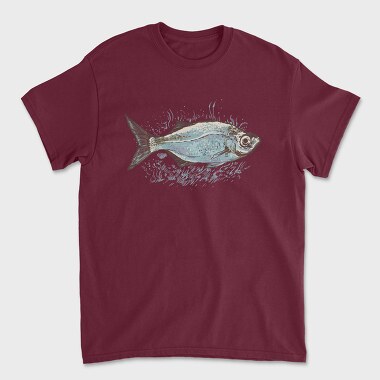 Fish Drawing, Unisex Men's T-Shirt