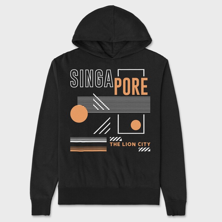 Singapore, Unisex Men's Hoodie