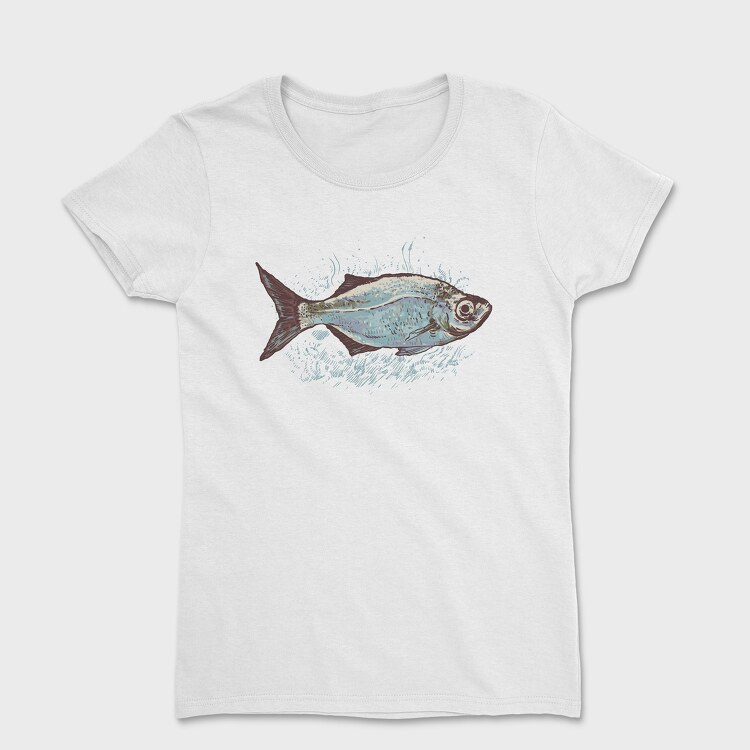 Fish Drawing, Дамска Тениска