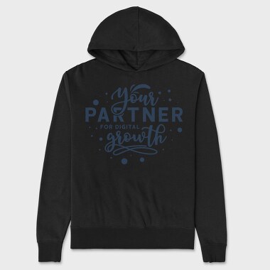 Your Partner for Digital Growth, Unisex Men's Hoodie