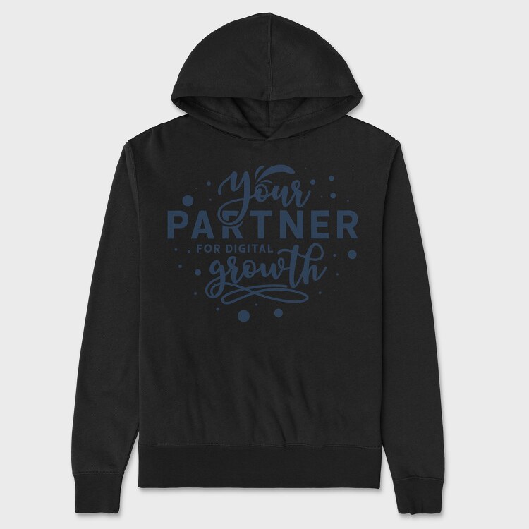 Your Partner for Digital Growth, Unisex Men's Hoodie