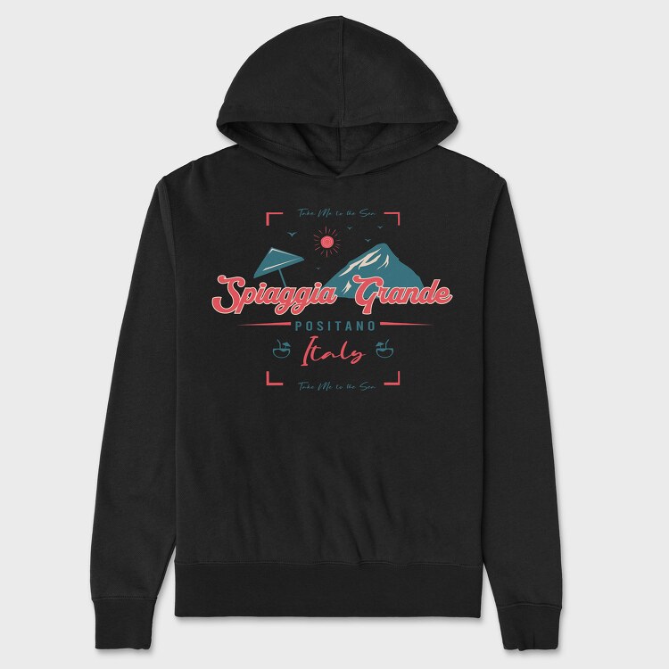 Spiaggia Grande, Unisex Men's Hoodie