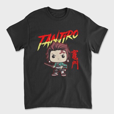 Funko Anime Demon Slayer Tanjiro, Unisex Men's T-Shirt