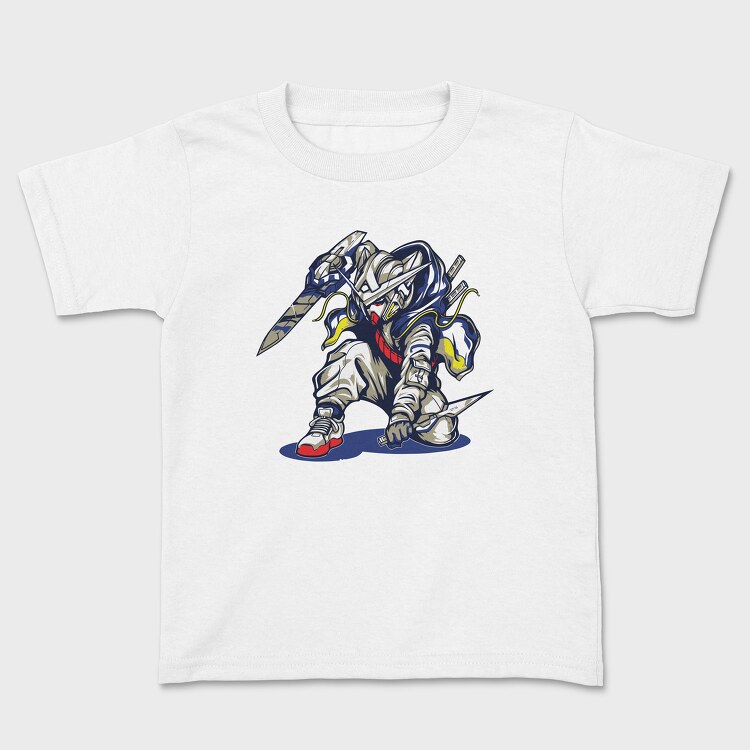 Gundam Ninja Rudy, Kids' T-Shirt