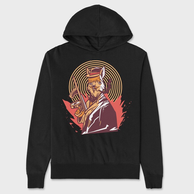 Gangster Alpaca, Unisex Men's Hoodie