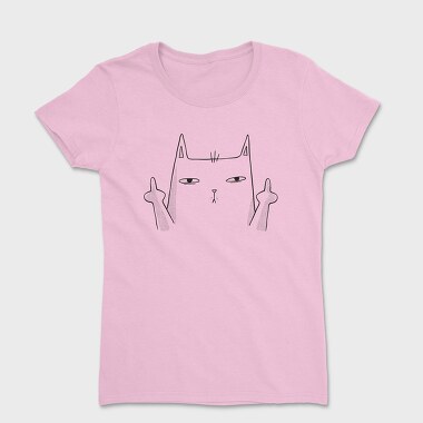 Middle Finger Cat, Women's T-Shirt