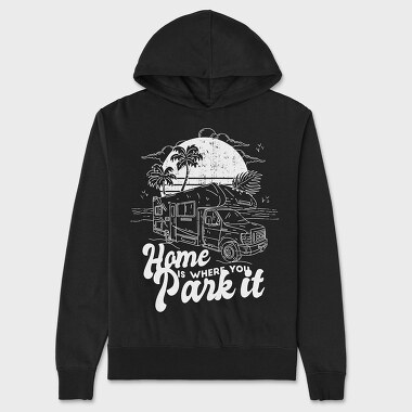 Camper Van Beach, Unisex Men's Hoodie