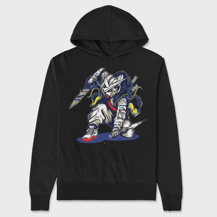 Gundam Ninja Rudy, Unisex Men's Hoodie