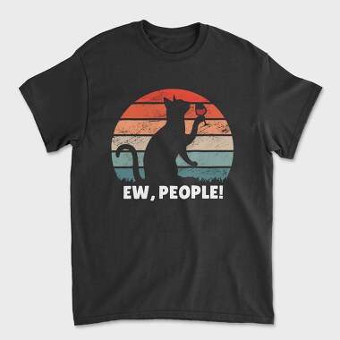 Unisex Men's T-Shirt, Ew, People Cat