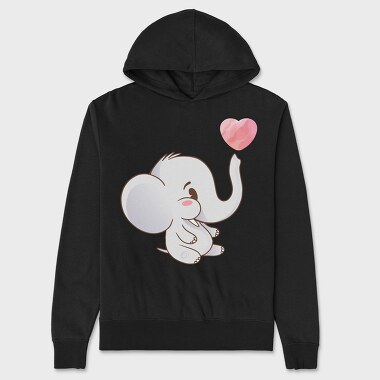 Cute Elephant, Unisex Men's Hoodie