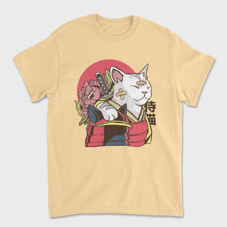 Samurai Cat, Unisex Men's T-Shirt