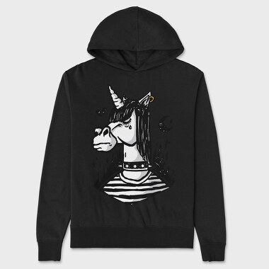 Emo Unicorn, Unisex Men's Hoodie