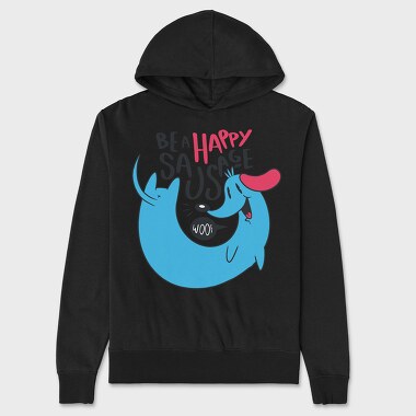 Happy Sausage, Unisex Men's Hoodie