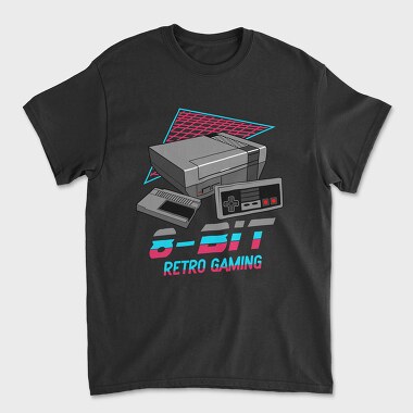 8 Bit Retro Gaming, Unisex Men's T-Shirt