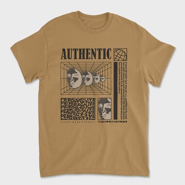 Unisex Men's T-Shirt, Authentic 1