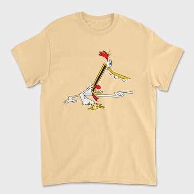 Cartoon Retro Cow and Chicken 4, Unisex Men's T-Shirt