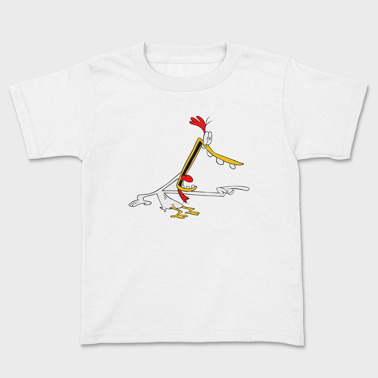 Cartoon Retro Cow and Chicken 4, Kids' T-Shirt