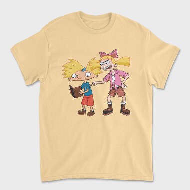 Cartoon Retro Hey Arnold 1, Unisex Men's T-Shirt