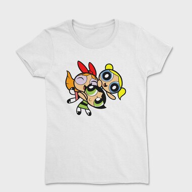 Cartoon Retro the Powerpuff Girls 1, Women's T-Shirt