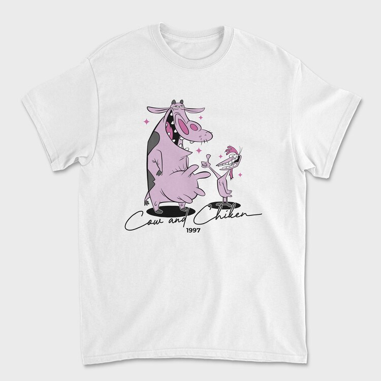 Cow and Chiken, Унисекс Мъжка Тениска