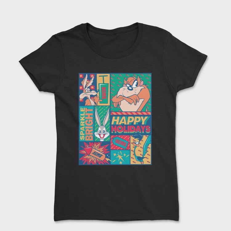 Looney Tunes Happy Holidays, Women's T-Shirt